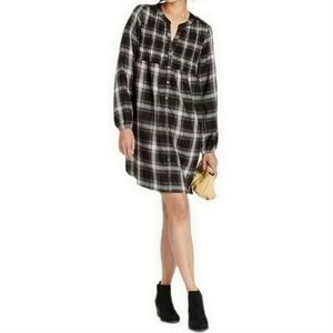 Knox Rose Plaid Shirt Dress Womens Medium